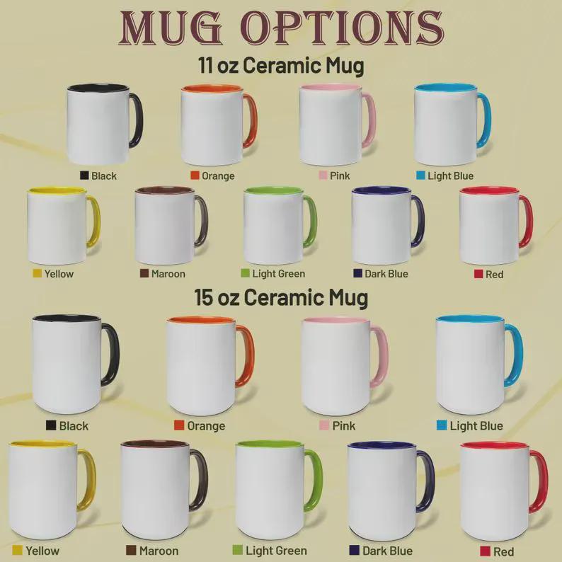 Personalized Name Mug – Custom Established Year Coffee Cup – Minimalist Custom Gift – 11oz 15oz Ringer Mug | Mug 148